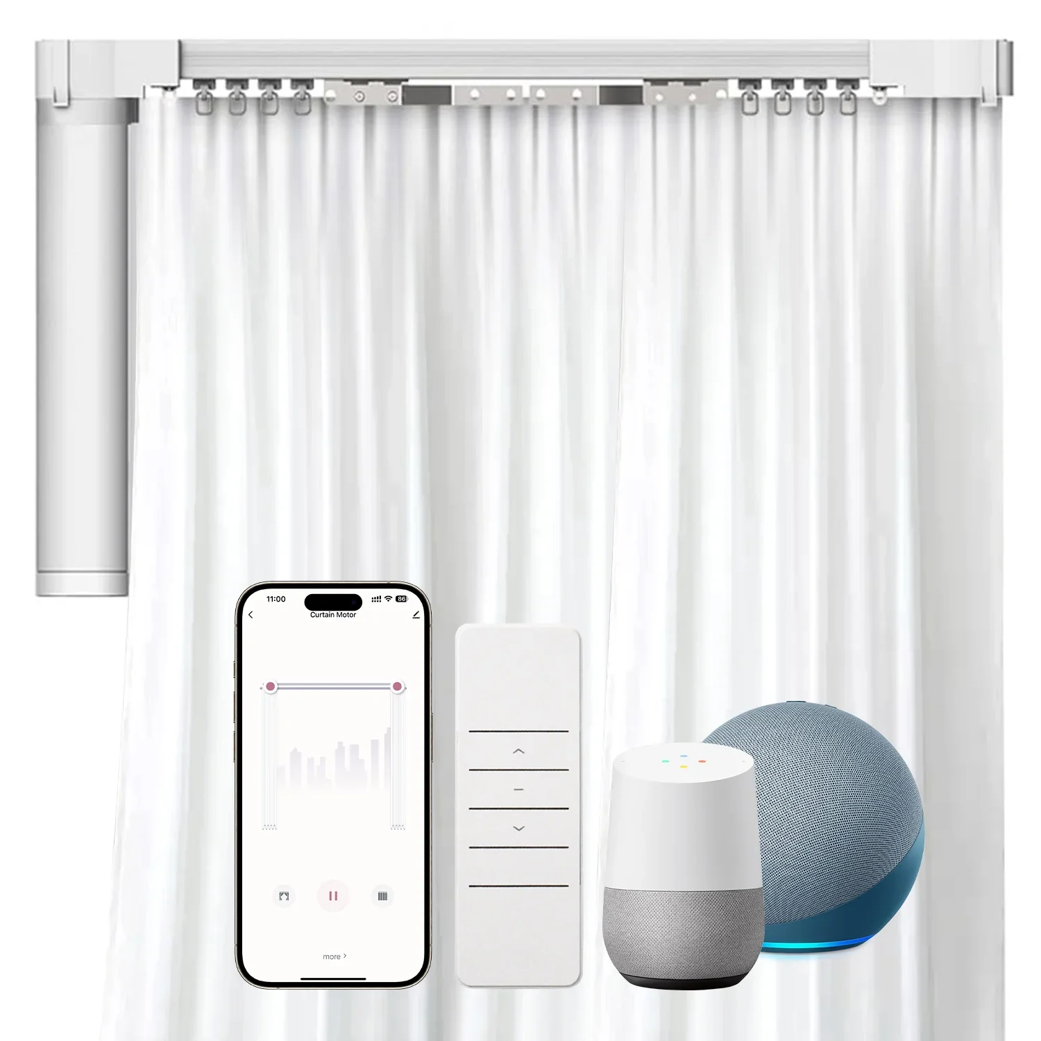 Cortinas motorizadas alexa, lutron, google, control4