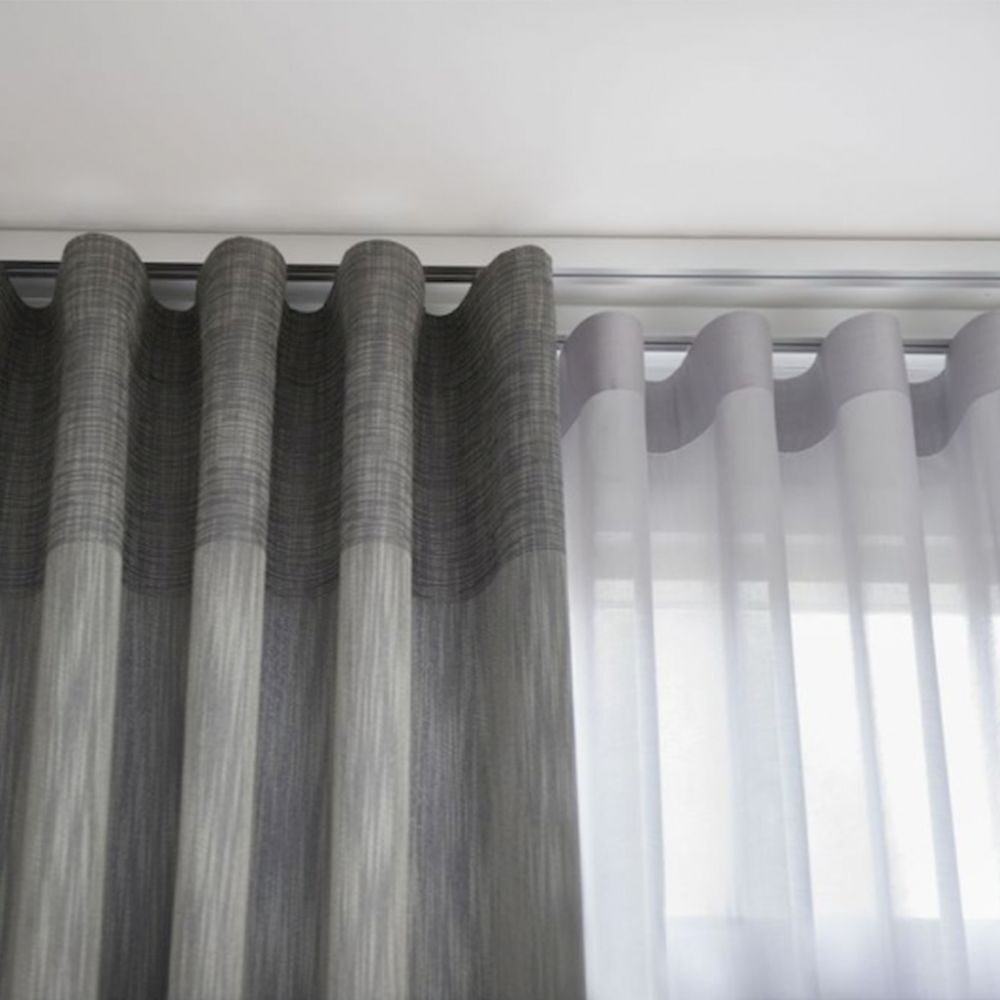 Cortinas plisadas, onda perfecta, ripplefold, pliegue francés para hotel, casa, oficinas